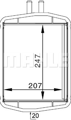 MAHLE Wärmetauscher, Innenraumheizung AH 152 000S