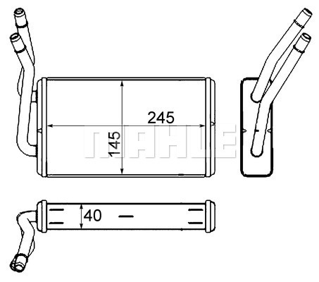 MAHLE Wärmetauscher, Innenraumheizung AH 229 000S