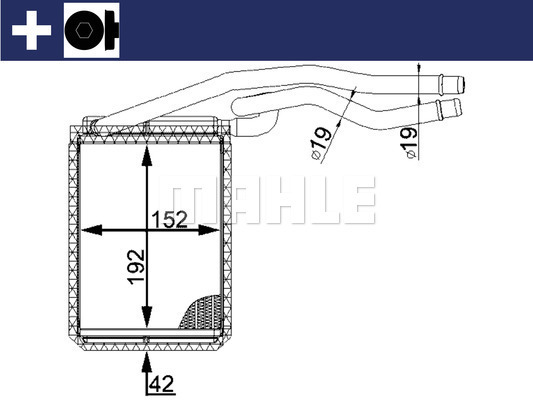 MAHLE Wärmetauscher, Innenraumheizung AH 22 000S