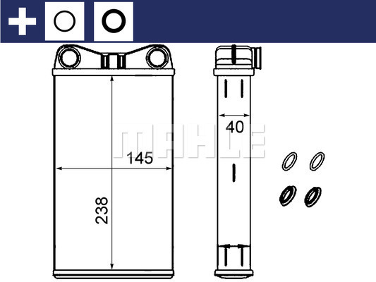 MAHLE Wärmetauscher, Innenraumheizung AH 239 000S
