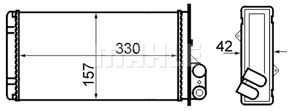 MAHLE Wärmetauscher, Innenraumheizung AH 66 000S