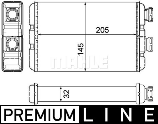 MAHLE Wärmetauscher, Innenraumheizung AH 86 000P