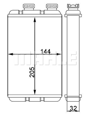 MAHLE Wärmetauscher, Innenraumheizung AH 86 000S