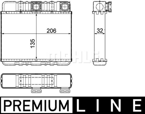 MAHLE Wärmetauscher, Innenraumheizung AH 87 000P