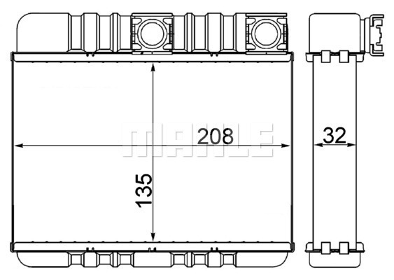 MAHLE Wärmetauscher, Innenraumheizung AH 87 000S