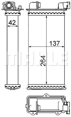 MAHLE Wärmetauscher, Innenraumheizung AH 94 000S