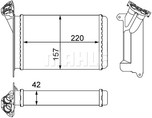 MAHLE Wärmetauscher, Innenraumheizung AH 95 000S