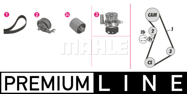 MAHLE Wasserpumpe + Zahnriemensatz CPK 122 000P