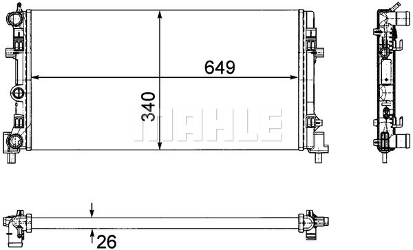 MAHLE Kühler, Motorkühlung CR 1096 000P