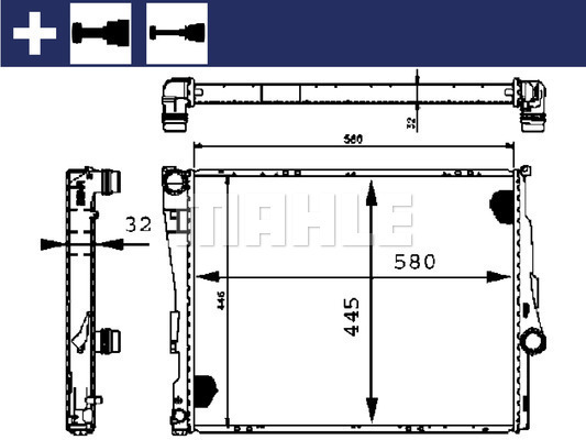 MAHLE Kühler, Motorkühlung CR 455 000S