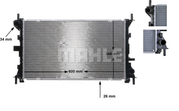 MAHLE Kühler, Motorkühlung CR 628 000S