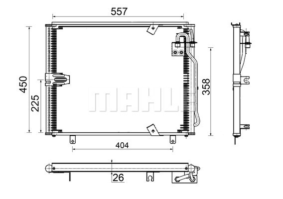 MAHLE Kondensator, Klimaanlage AC 148 000S