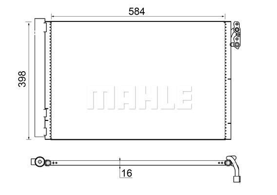 MAHLE Kondensator, Klimaanlage AC 413 001S