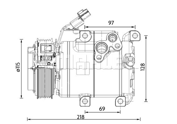 MAHLE Kompressor, Klimaanlage ACP 1467 000P