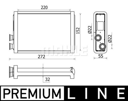 MAHLE Wärmetauscher, Innenraumheizung AH 37 000P