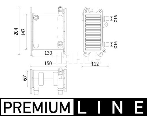 MAHLE Ladeluftkühler CI 224 000P