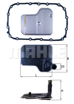MAHLE Hydraulikfilter, Automatikgetriebe HX 240D