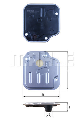 MAHLE Hydraulikfilter, Automatikgetriebe HX 244