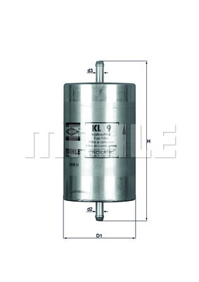 MAHLE Kraftstofffilter KL 9