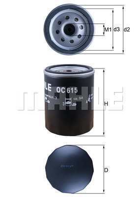 MAHLE Ölfilter OC 615