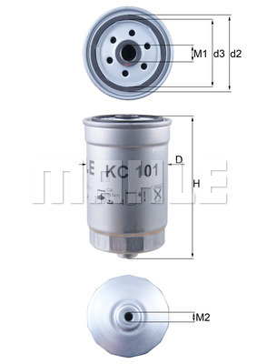 MAHLE Kraftstofffilter KC 101