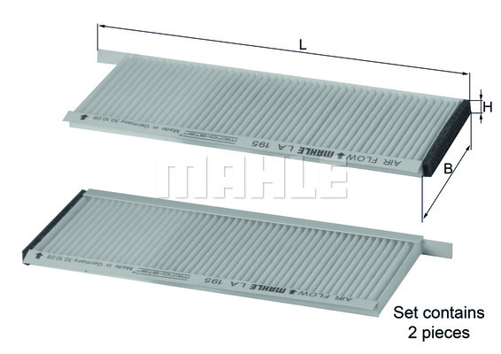 MAHLE Filter, Innenraumluft LA 195/S