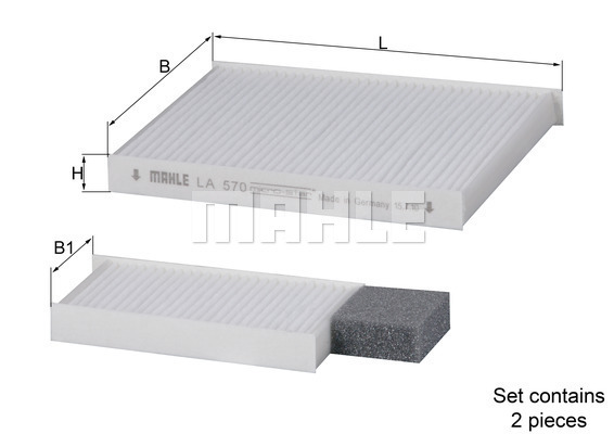 MAHLE Filter, Innenraumluft LA 570/S