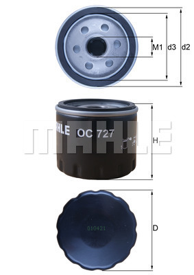 MAHLE Ölfilter OC 727