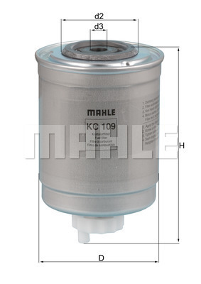 MAHLE Kraftstofffilter KC 109