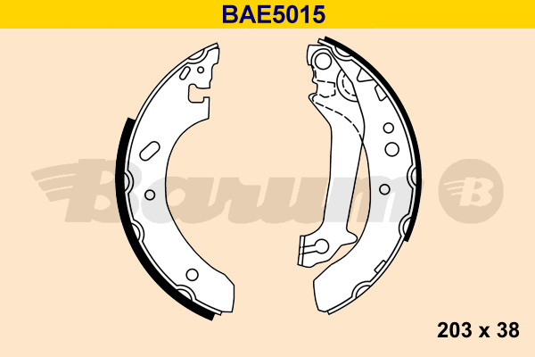 BARUM Bremsbackensatz BAE5015