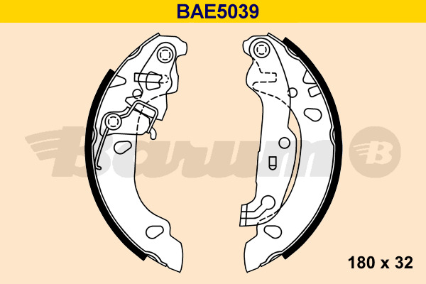 BARUM Bremsbackensatz BAE5039