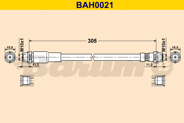 BARUM Bremsschlauch BAH0021