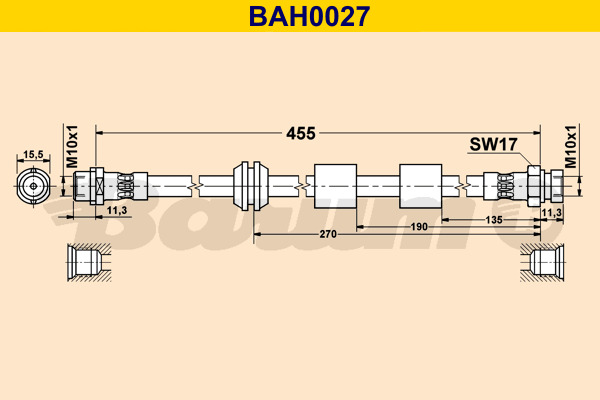 BARUM Bremsschlauch BAH0027
