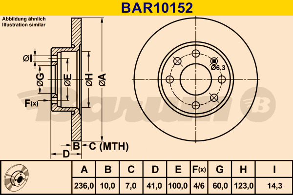 BARUM Bremsscheibe BAR10152