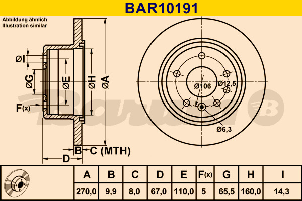 BARUM Bremsscheibe BAR10191