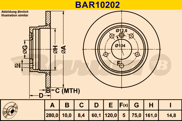 BARUM Bremsscheibe BAR10202