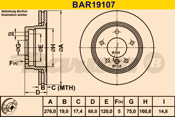 BARUM Bremsscheibe BAR19107