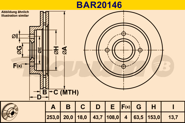 BARUM Bremsscheibe BAR20146
