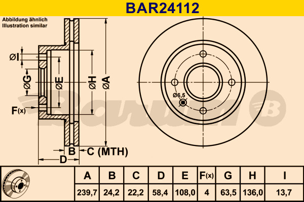 BARUM Bremsscheibe BAR24112