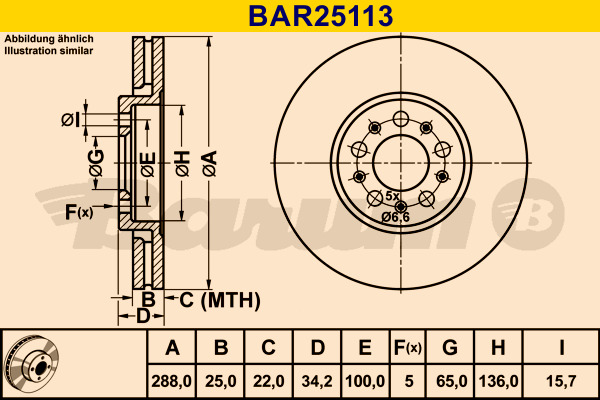BARUM Bremsscheibe BAR25113