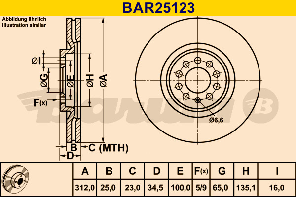 BARUM Bremsscheibe BAR25123