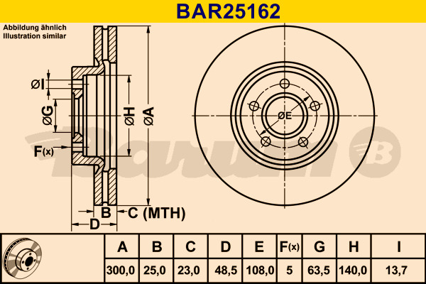 BARUM Bremsscheibe BAR25162