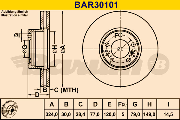 BARUM Bremsscheibe BAR30101