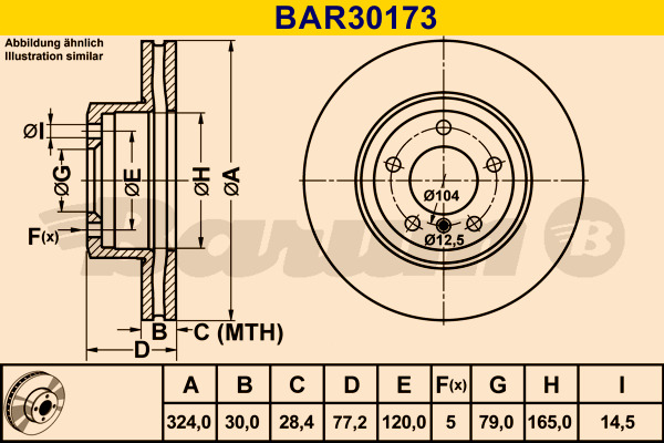 BARUM Bremsscheibe BAR30173