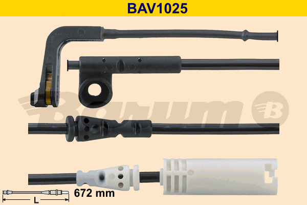 BARUM Warnkontakt, Bremsbelagverschleiß BAV1025