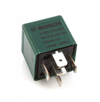 Bosch 0332015001 Relais 12V 15A - Relais Normal Open, Résistant -40°C à +85°C, IP5K4 Pour Véhicules